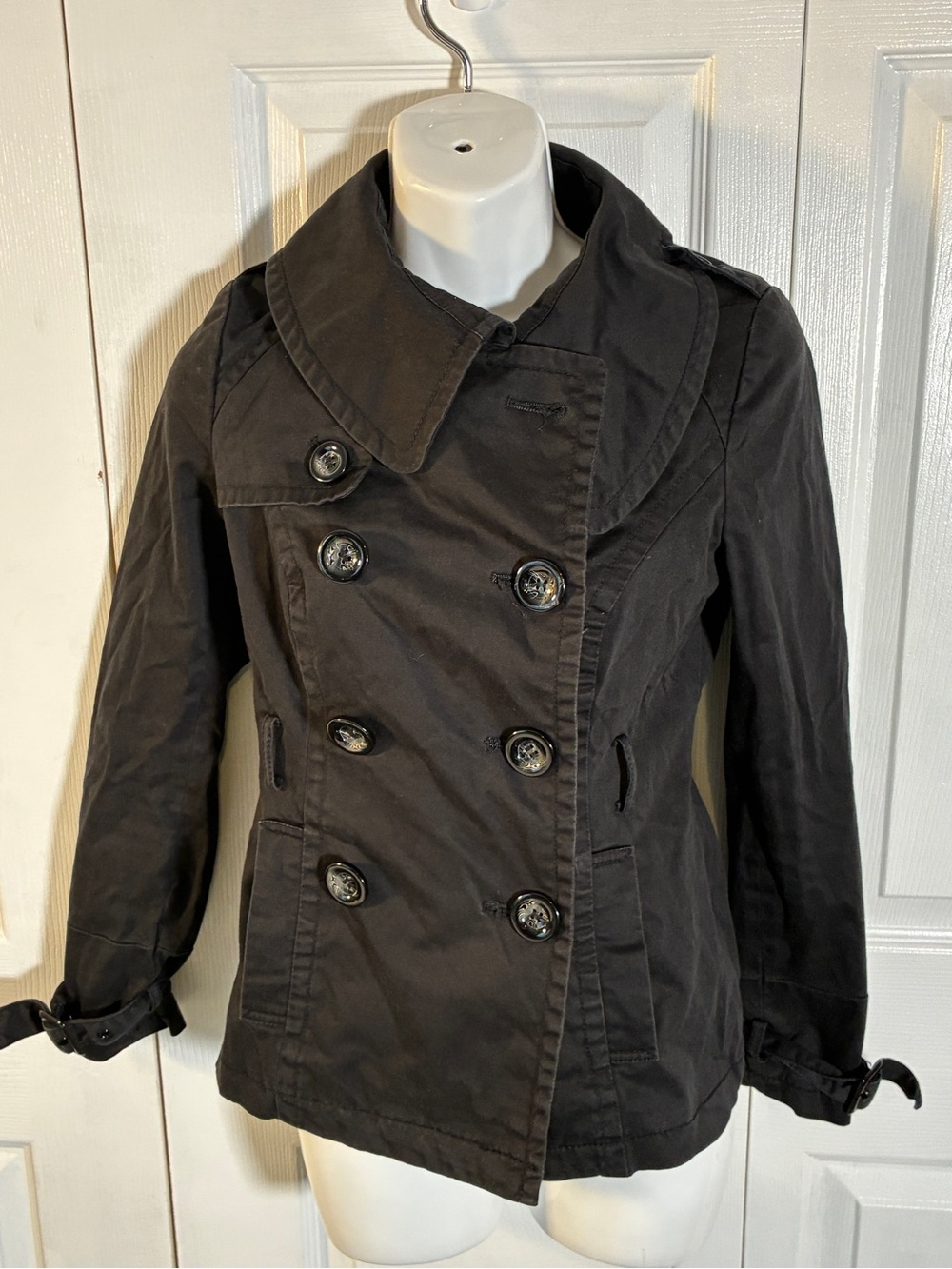 ONLY European Fashion Black Double Breasted Jacket XS